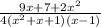 \frac{9x+7+2x^{2} }{4(x^{2} +x+1)(x-1)}