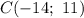 C(-14; \ 11)