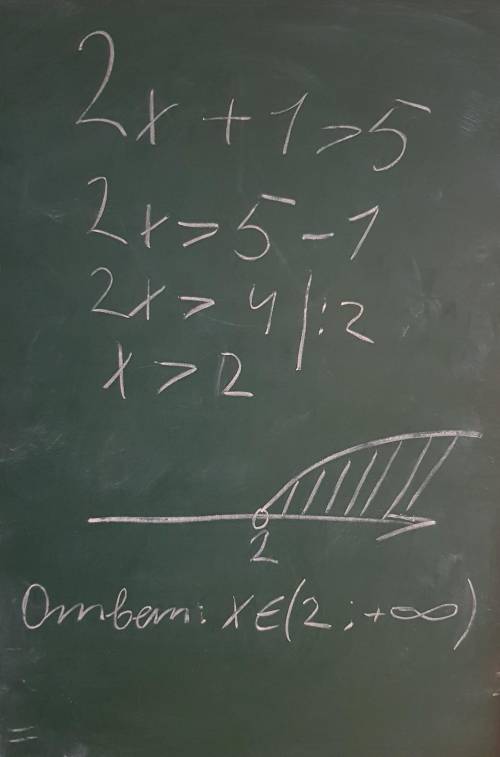 Решить неравенство 2x+1>5 -3x+9≤0 x/7<0