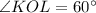 \angle KOL = 60^{\circ}