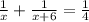 \frac{1}{x} +\frac{1}{x+6}=\frac{1}{4}