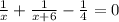 \frac{1}{x} +\frac{1}{x+6}-\frac{1}{4}=0