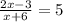 \frac{2x - 3}{x + 6} = 5