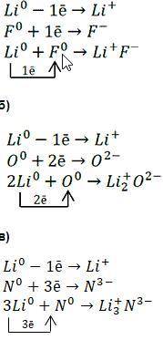 Составьте схему образования ионной связи между литием и элементами неметаллами а) фтором ; б) кислор