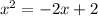 x^{2}=-2x+2