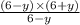 \frac{(6 - y) \times (6 + y)}{6 - y}