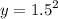 y = {1.5}^{2}