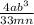 \frac{4ab^{3} }{33mn}