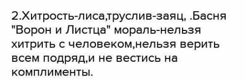 ) Какую из двух басен Вы могли бы проиллюстрировать? Почему? квартет и волк ягнёнок 2) Раскройте алл