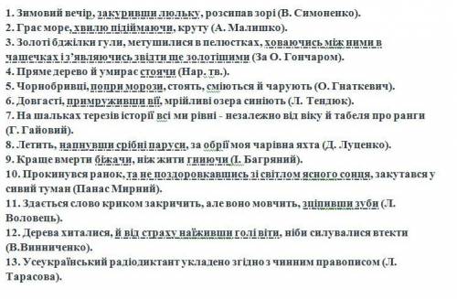 А. Розставте розділові знаки. Б. Підкресліть ті обставини, які ви відокремили 1. Зимовий вечір закур