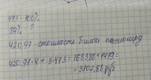 Стоимость билета в музей составляет 473 руб. Пенсионерам предоставляется скидка 11%. Определи, какую