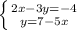 \left \{ {{2x - 3y = -4} \atop {y = 7 - 5x}} \right.