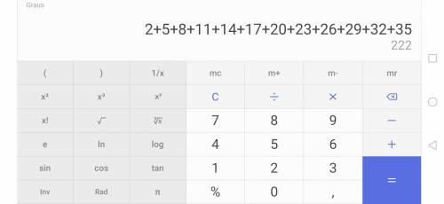 Розв'яжіть рівняння 2 + 5 + 8 +...+ n = 222