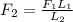 F_2=\frac{F_1L_1}{L_2}