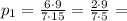 p_1 = \frac{6\cdot 9}{7\cdot 15} = \frac{2\cdot 9}{7\cdot 5} =