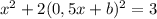 x^2+2(0,5x+b)^2=3