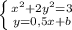 \left \{ {{x^2+2y^2=3} \atop {y=0,5x+b}} \right. \\