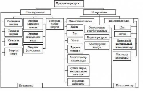 На какие группы делятся всё природные богатства (ресурсы)? Это итоговая по обществознанию.​