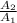 \frac{A_{2} }{A_{1}}