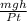 \frac{mgh}{Pt}