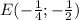 E(-\frac{1}{4} ; -\frac{1}{2})