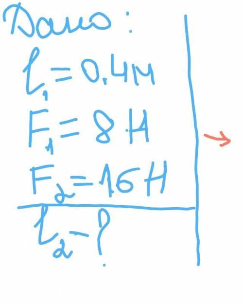 1. На левое плечо рычага длиной 40 см действует сила 8 Н, а на правое плечо – сила 16 Н. Рычаг наход
