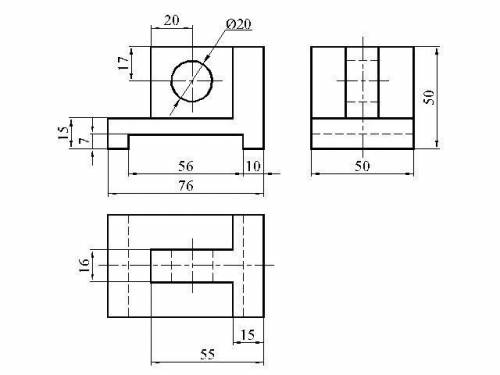 Постройте третий вид детали по двум данным . на чертеже размеры Угольник Сталь