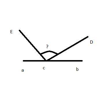 Из вершины C развернутого угла ACB (рис.) проведены два луча CE и CD так, что угол ACD=163∘, угол BC