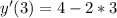 y'(3)=4-2*3