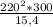 \frac{220^{2}*300 }{15,4}