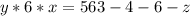 y*6*x=563-4-6-z