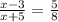 \frac{x-3}{x+5} =\frac{5}{8}