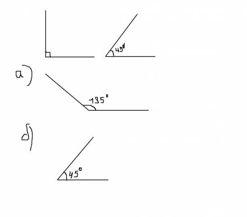 Изобразите два неравных угла. Постройте угол, равный: а) сумме данных углов; б) разности данных угло