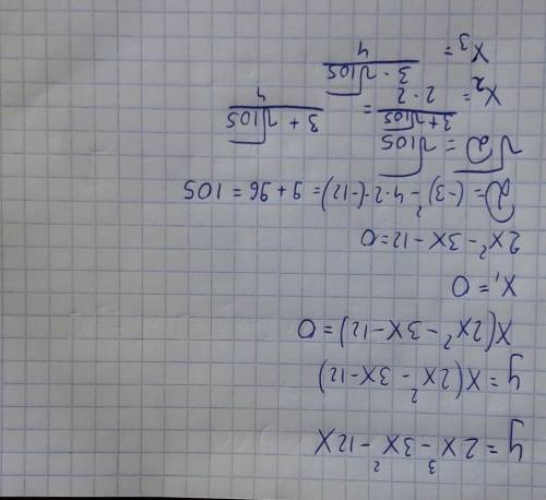 Найдите исследование функции y=2x^3-3x^2-12x