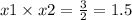 x1 \times x2 = \frac{3}{2} = 1.5