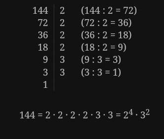 Розкладіть на множники числа: 144; 10 000