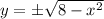 y = \pm\sqrt{8 - x^{2}}