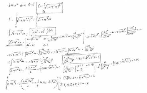 Найти длину дуги y^2=2x xє[0,1]