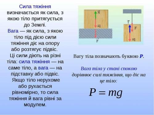 Яка сила тяжіння діє на тіло масою 40 г?Яка вага цього тіла?