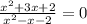 \frac{ {x}^{2} + 3x + 2 }{ {x}^{2} - x - 2} = 0