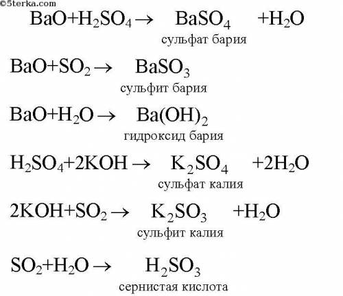 Даны вещества: фосфор, оксид бария, серная кислота гидроксид калия, оскид серы (IV). Какие из них бу