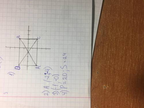 6. Даны координаты трёх вершин прямоугольника ABCD: A(3;-2), B(3;6)и С(13;6). 1) Начертите этот прям