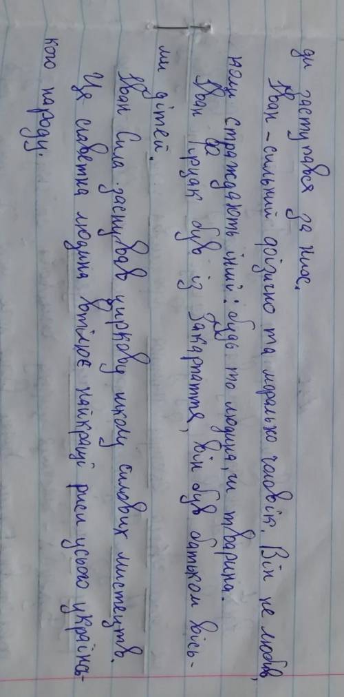 Написати твір за темою Іван Сила утілення непереможного духу українського народу його доброти й щиро