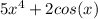 5x^4+2cos(x)