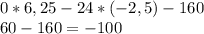 0*6,25-24*(-2,5)-160\\60-160=-100