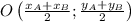 O\left(\frac{x_A+x_B}{2}; \frac{y_A+y_B}{2}\right)