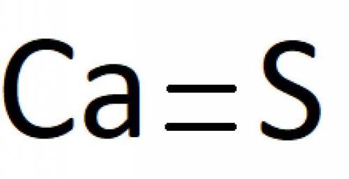 Записати структурну формулу та вказати тип хімічного зв'язку в сполуці: CaS