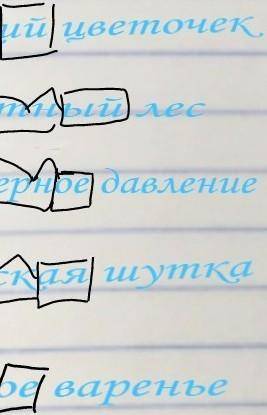 Разбери по составу данные имена прилагательные. Рядом с каждым из них напиши подходящее по смыслу им