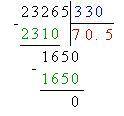 2. Выполни деление СТОЛБИКОМ: а) 2326,5 : 33 б) 160,65 : 45,9 в) 0,7956 : 6,12