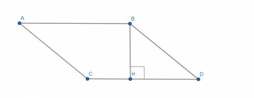 Высота,опущенная на одну из сторон параллелограмма площадь которого 48см квадрат в три раза меньше э